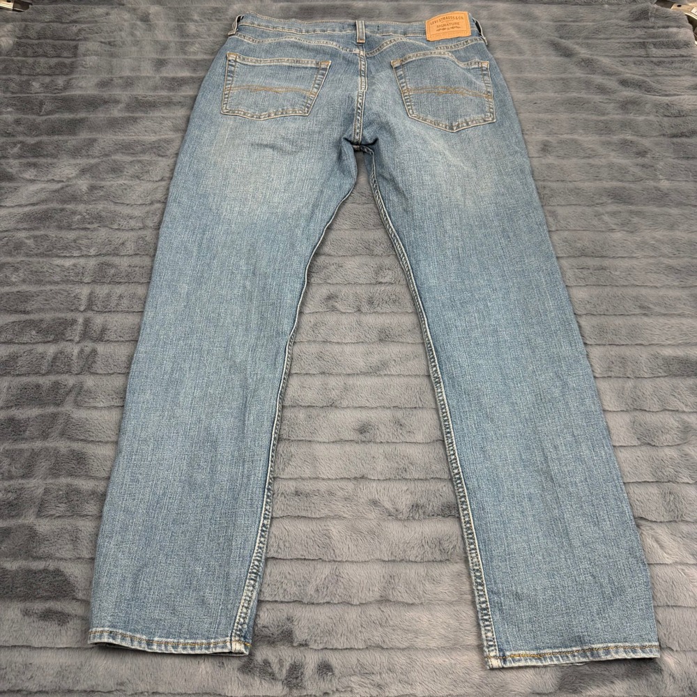 Levi Strauss Signature Mens Straight Leg Blue Jeans W32 L30 58988-0048 - Picture 9 of 10